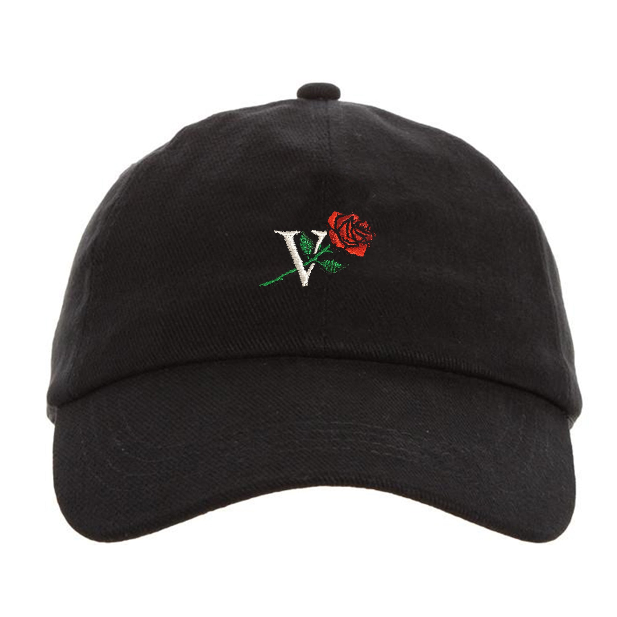 V ROSE CAP - BLACK