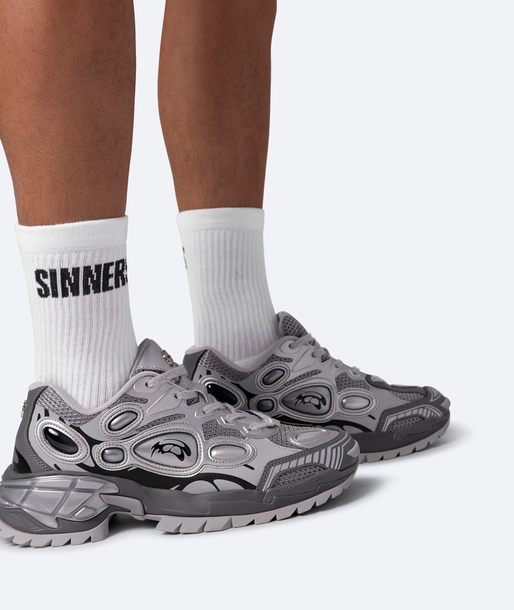 LOVERS AND SINNERS TENNIS SOCKS - WHITE