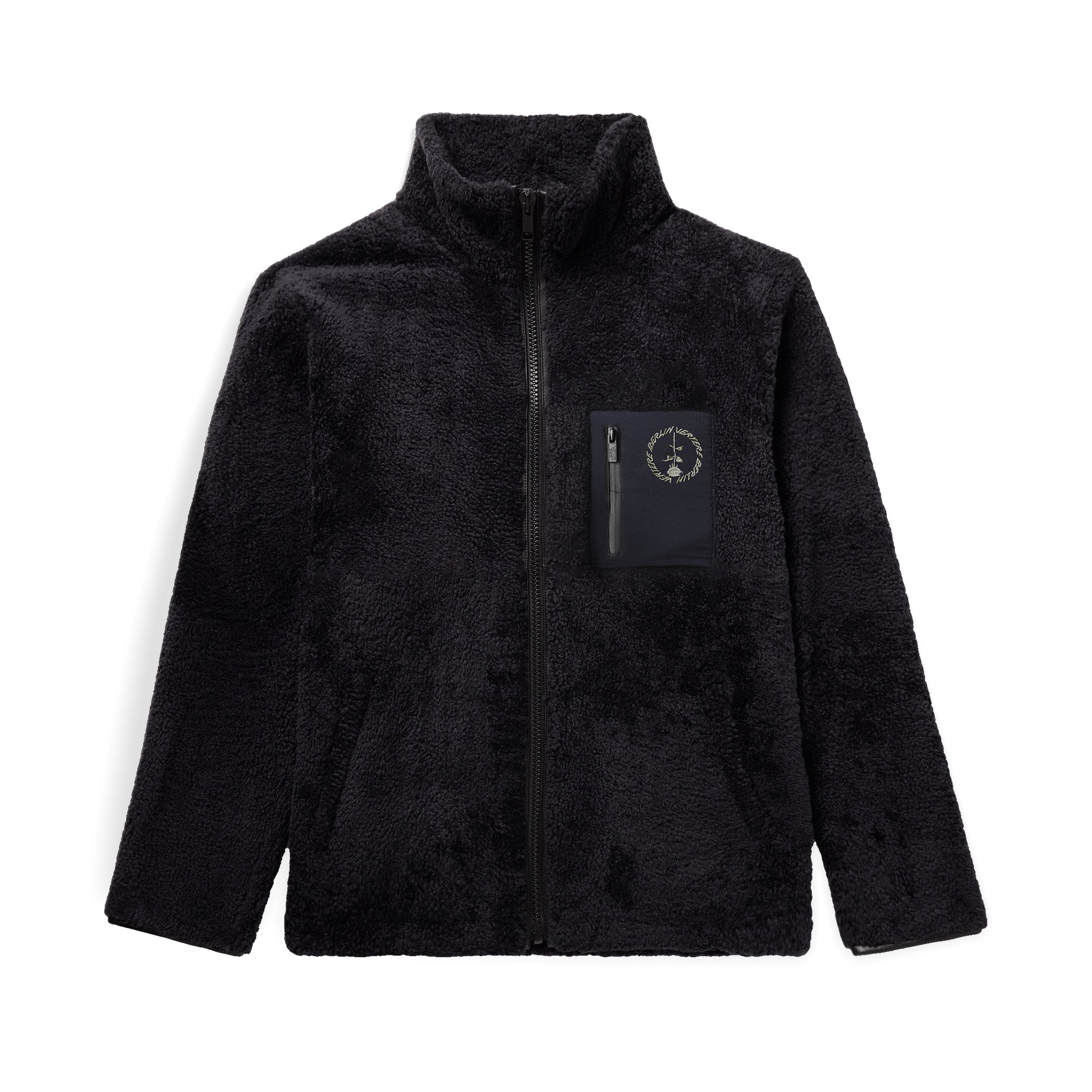 CIRCLE FLEECE JACKET - BLACK