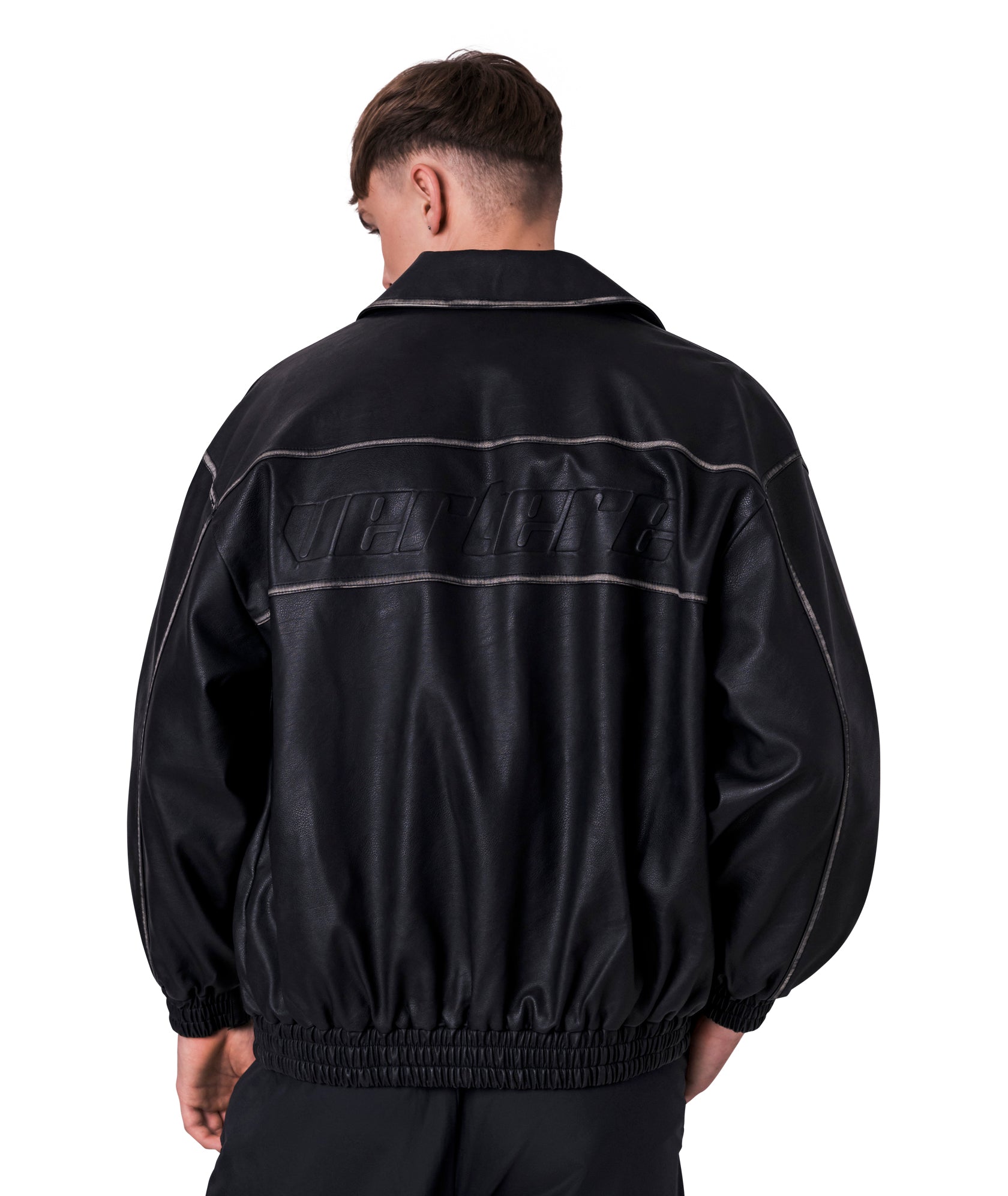 ENIGMA LEATHER JACKET - BLACK