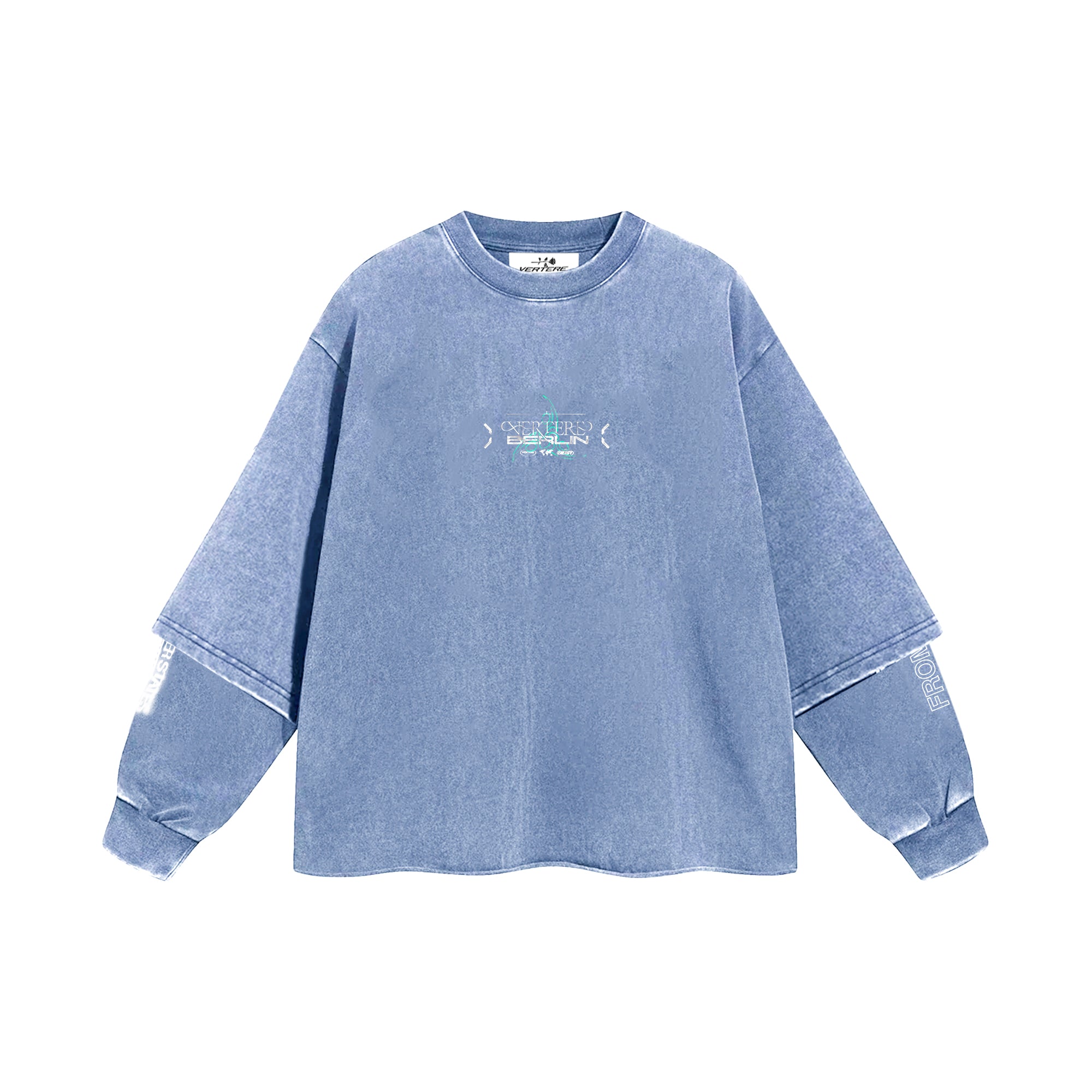 HIGHER STATES TWO SLEEVE SWEATER - WASHED GREY