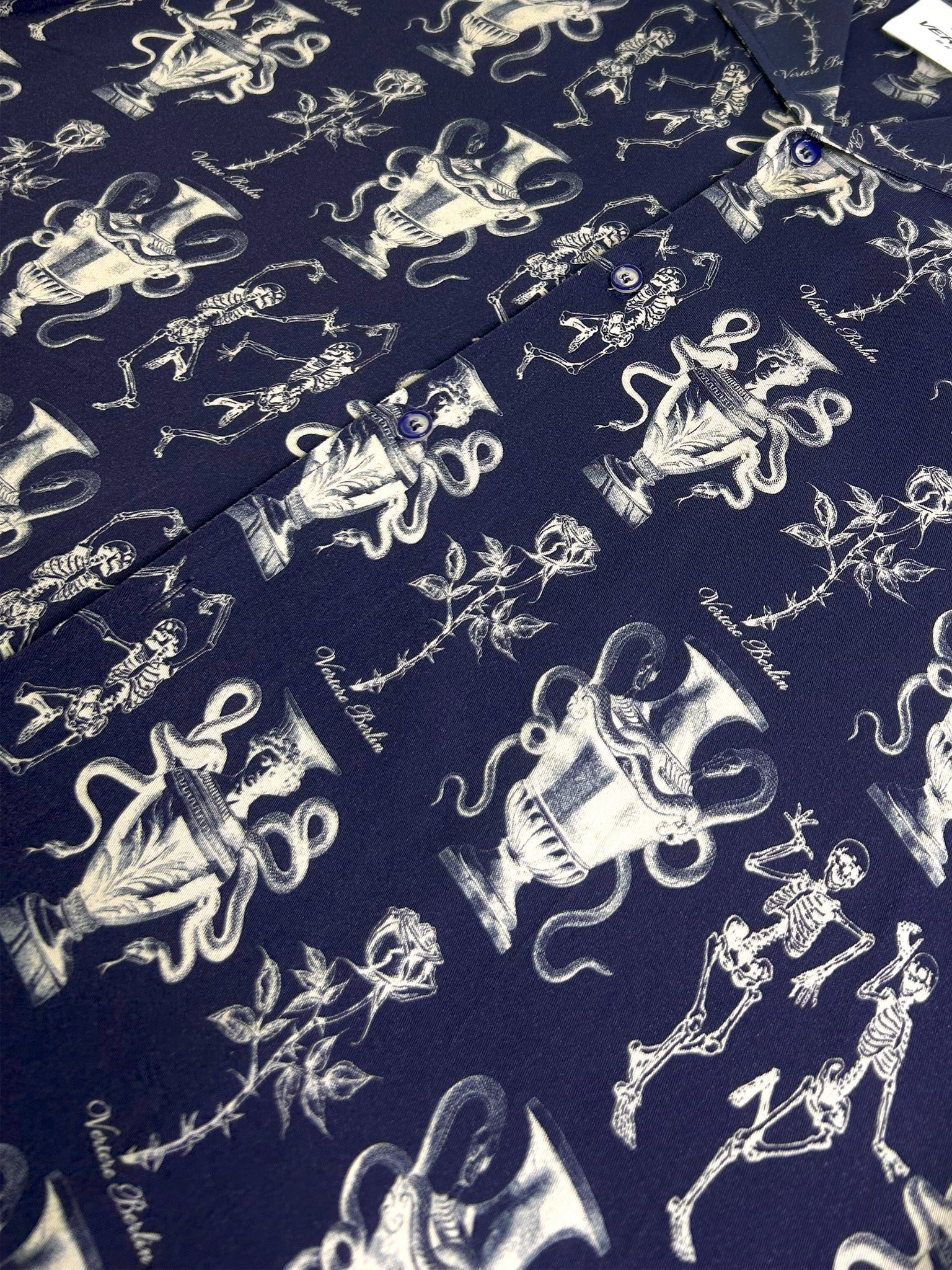 POISON VISCOSE SHIRT - NAVY