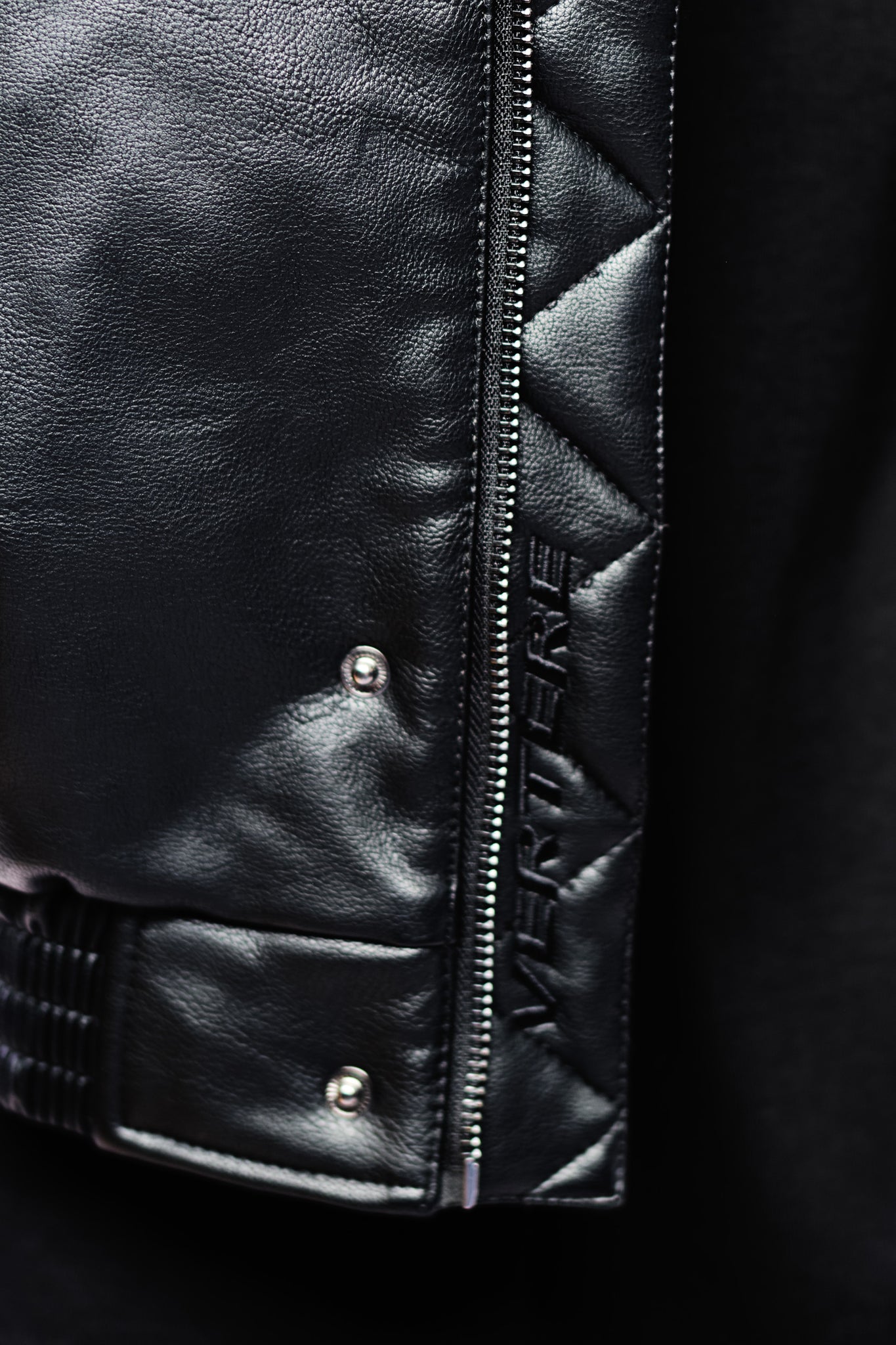 RACING LEATHER JACKET - BLACK