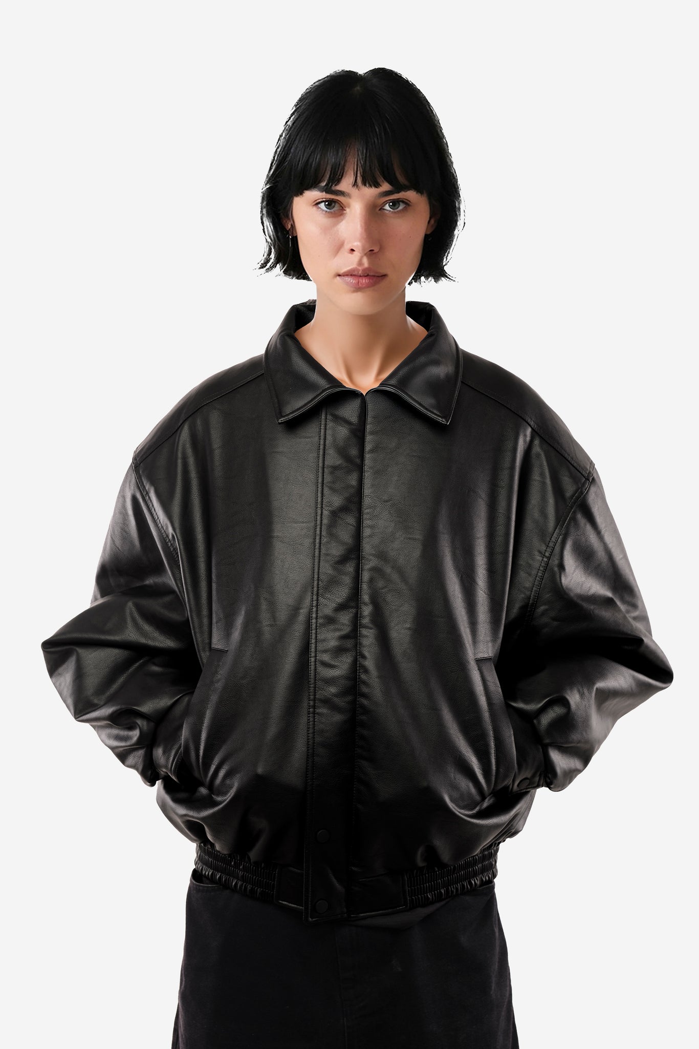 RACING LEATHER JACKET - BLACK