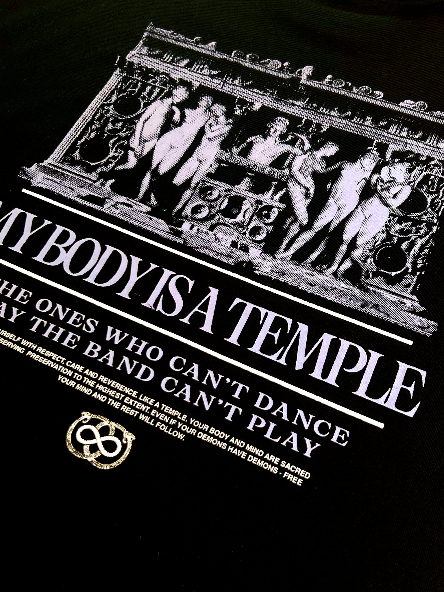 MY BODY IS A TEMPLE T-SHIRT - BLACK