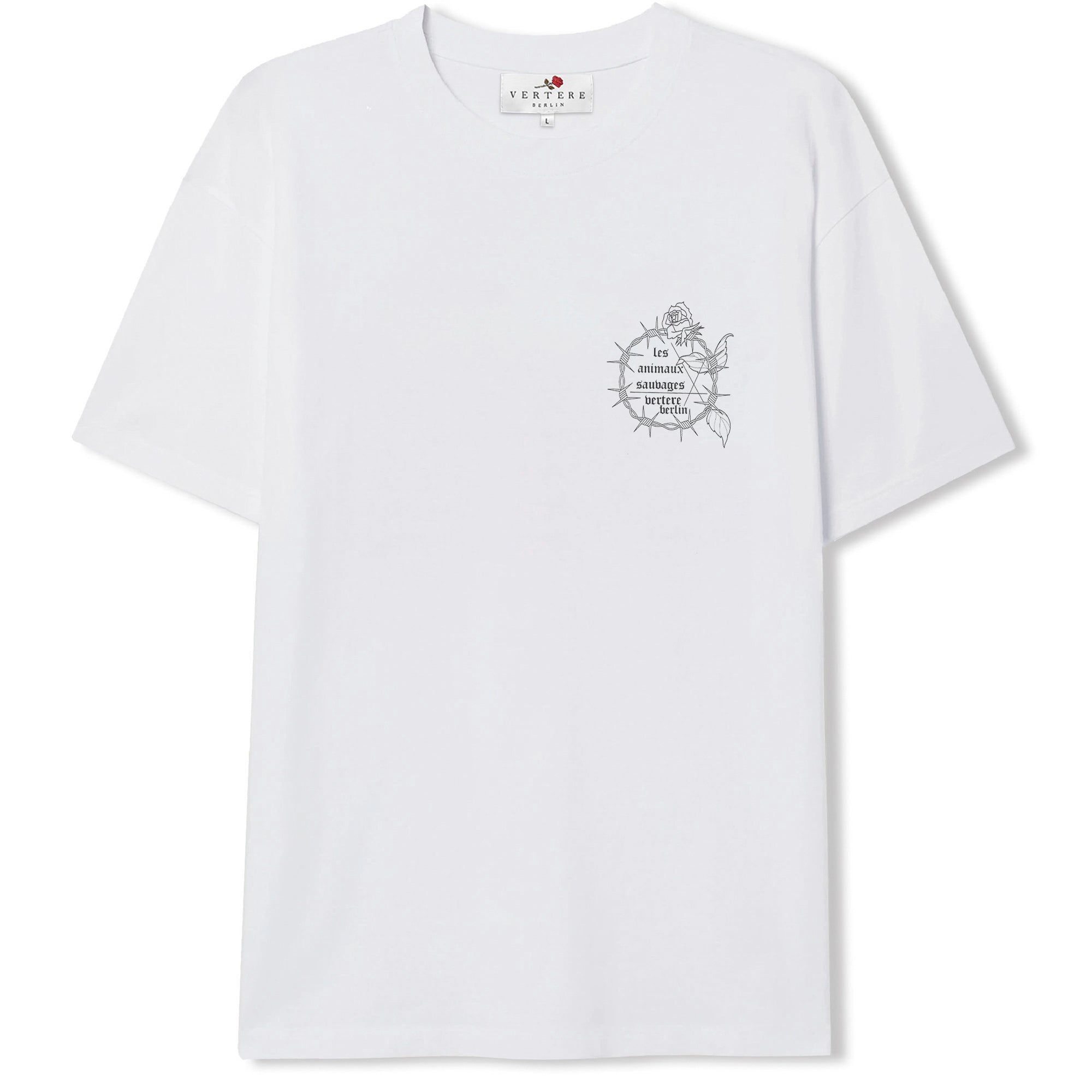 ANIMAUX SAUVAGES SCULPTURAL T-SHIRT - WHITE